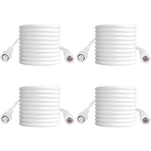 Amico 4FT 3 PIN Extension Cord, 24AWG 300V 80C Extension Cable only for Amico Slim LED Recessed Lighting, Ultra-Thin Ceiling Lights Accessories, 4 Pack, UL Listed, 3 PIN A Style