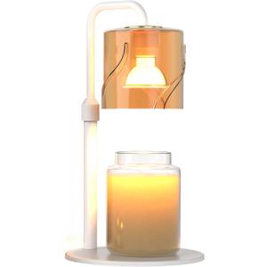Candle Warmer Lamp with Timer Dimmer, with 2 Bulbs,Adjustable Height,Mothers Day Gifts for Mom,Birthday Gifts for Women,for Yankee Jars,for Room Home Decor (White)