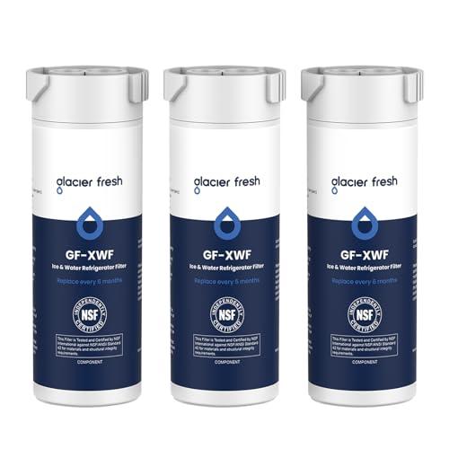 GLACIER FRESH XWF Replacement for GE XWF Refrigerator Water Filter Pack of 3 (Not XWFE)