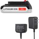 3.0 Replacement Battery wtih Charger Compatible for Black and Decker 20V Battery & Charger 20 Volt MAX Lithium Ion LBXR20 LB20 LBXR2020-OPE LBXR20B-2 LB2X4020-2