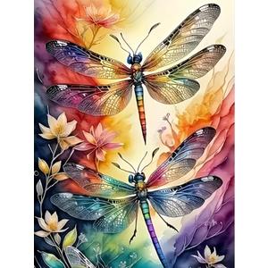 Dragonfly 5D DIY Diamond Painting Kits for Adults, Diamond Art Kits for Beginners, Full Drill Dot Painting Gem Art Kits for Home Wall Decor11.8 x15.7 Inch