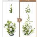 Ling's moment Large Free-Standing Flowers, Wedding Arch, 36", 2pcs, White
