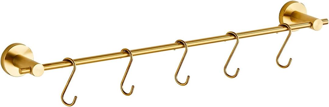 22 Inch Kitchen Utensil Hanger with 5 Hooks