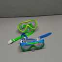 Kids Swim Goggles with Nose Cover, Anti Fog Wide View Clear Swim Mask for Kids Youth 3-15, Anti-Shattered No-leak (E-Blue & Green (2 pack))