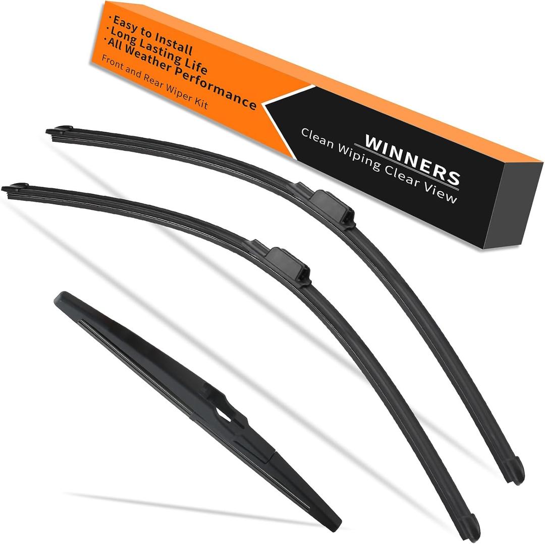 WINNERS Windshield Wiper Blades Complete Kit for 2022 2023 2024 2025 Chevrolet Chevy Equinox GMC Terrain - Front & Rear Wiper Blade Replacement Set