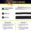 Xcluder X2 Rodent Proof Roll-Up Door Seal Kit, 8' x 2" x 1.625" Pest Control Retainer and Sealer, for Rolling Steel Doors Up to 8 Wide, Suitable for Residential or Commercial Property Use