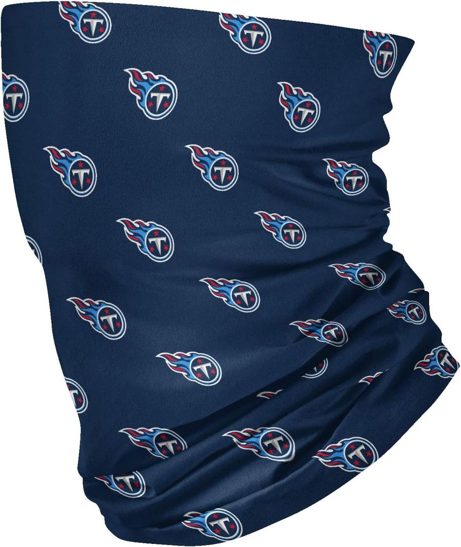 FOCO NFL unisex-adult Nfl Team Logo Neck Gaiter Multiuse (One Size, Team Color Mini Print)