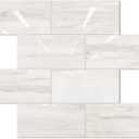 STICKGOO Subway Tile Peel and Stick Backsplash, Glossy Light Brown PVC Self Adhesive Tile Backsplash, Stick on Tile for Kitchen and Bathroom(10 Sheets)