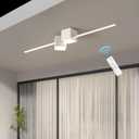 Modern Linear Ceiling Lights dimmable LED Ceiling Lamp Semi Flush Mount with Remote Control Lighting Fixture for Bedroom Kitchen Closet Dining Room Cloakroom Hallway Balcony Living Room