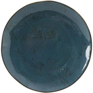 Tuxton Artisan Geode Ceramic Plate, 6-1/2", Azure Teal