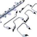 FridayParts Fuel Rail Fuel Line Kit 0445226044 4937282 | Compatible for 2007-2012 Dodge RAM 6.7L Engine 6.7L