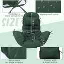 Tudomro Egg Chair Cushion Filling 2.58 kg Replacement Rocking Wicker Chair Cushions High Back Swing Hammock Egg Hanging Cushion Thicken for Indoor Outdoor Patio(Forest Green,1 Pcs)