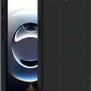 TENOC Phone Case Compatible with iPhone 16e, Black Case Anti-Fingerprint Protective Bumper Matte Cover for 6.1 Inch
