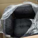 IASEAHK Chair Cushions, Foam Dining Chair Cushions, Tufted Indoor Chair Pads,16.5 x 16.5 x 3.5, Set of 4, Black