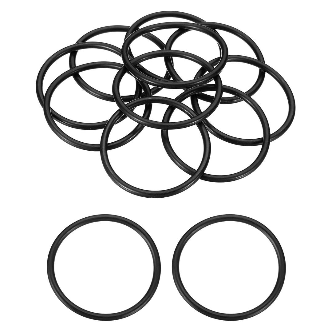 uxcell 10Pcs AS-228 O-Rings, Nitrile Rubber O-Rings 2-1/4" ID, 2-1/2" OD, 1/8" Width Round Sealing Gasket for Hydraulic Pneumatic Systems Sealing Repair (90 Durometer, Black)