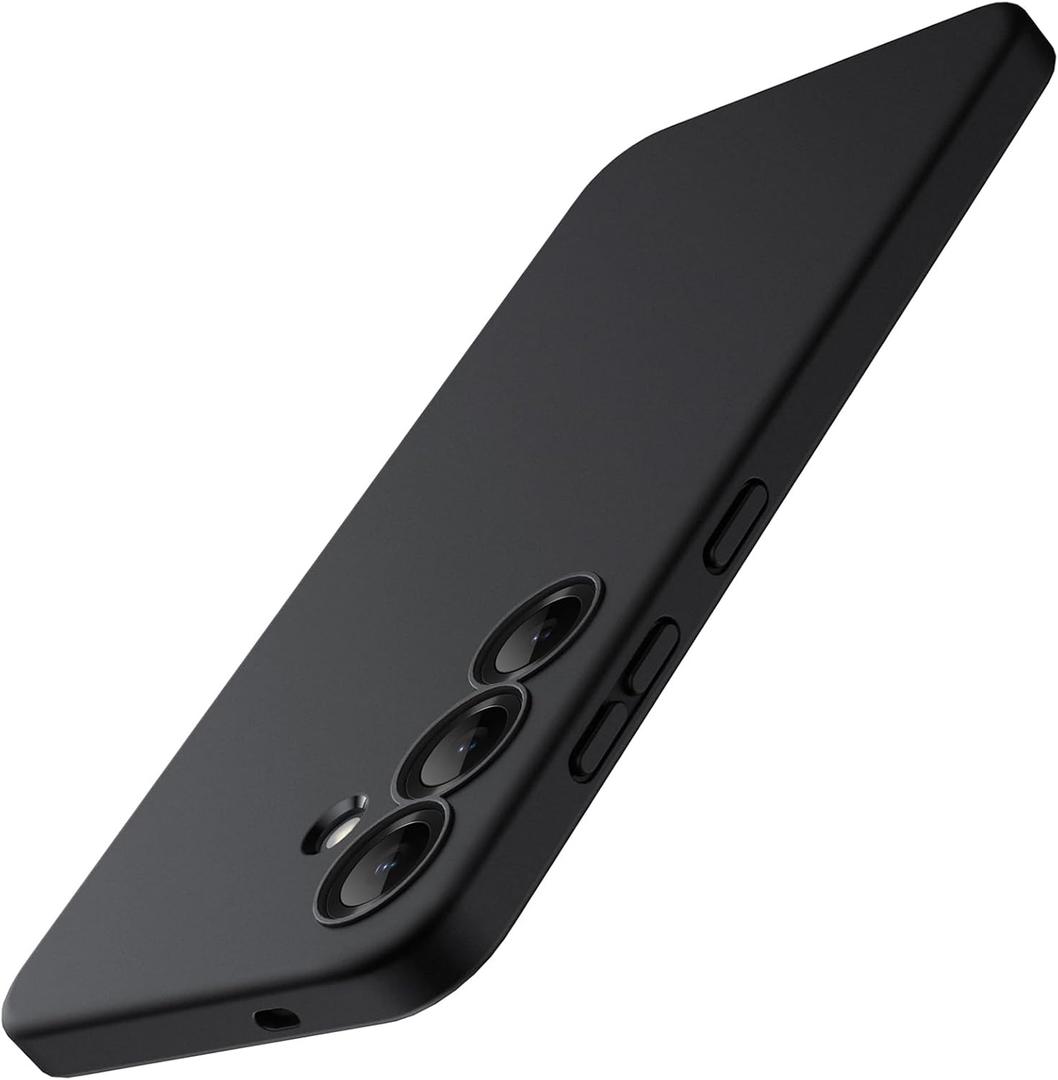 JETech Slim Fit Case for Samsung Galaxy S25 5G, Camera Lens Full Protection, Soft TPU Thin Protective Phone Cover with Matte Finish, Shockproof (Black)
