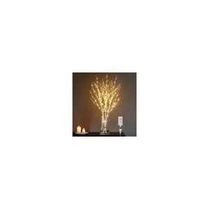 LITBLOOM Lighted White Birch Twig Branches 30IN 150 LED Plug in with Timer and Dimmer, Artificial Tree Branch with Lights for Indoor Outdoor Home Christmas Room Decoration