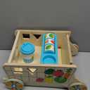 Melissa & Doug Wooden Shape Sorting Grocery Cart Push Toy and Puzzles - Pretend Play Grocery Toys, Sorting and Stacking Toys for Infants and Toddlers Ages 1+ - FSC-Certified Materials