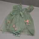 Toddler Baby Girl Halloween Costumes Fairy Butterfly Wings Sleeveless Princess Romper Dress First Birthday Outfit (12-18 Months, Green)