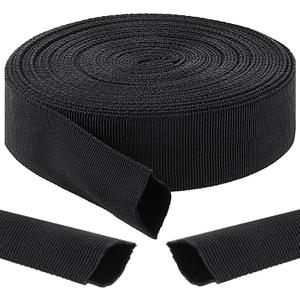 33 Ft Nylon Hydraulic Hose Protector, Polyester Tig Torch Cable Cover Flame Retardant Hydraulic Hose Wrap Black Chain Cover Sturdy for Chain, Wire and Water Pipe Protection-1.5 Inch Id