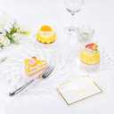 U-QE 100 Pieces Clear Plastic Plates - 9 Inch Clear Disposable Plates - Washable & Reusable - Premium Hard Plates - Party Supplies for Birthdays, Celebrations, Travel, Wedding, Party and Events