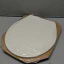 Bemis 500EC Durable Wood Toilet Seat with Easy Clean Hinges, Made in USA, Round, Biscuit