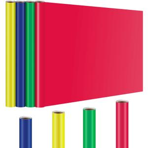 Colarr 4 Rolls Bulletin Board Paper 48'' x 12' Fade Resistant Paper for Christmas Classroom Decor Bulletin Board Roll Painting Watercolors Acrylic Paint Roll for Wall Art Crafts(Vibrant Color)