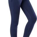 baleaf Winter Clothing Women Leggings Fleece Lined Tights Thermal Warm Thick Cold Weather Gear 1 Pockets (Medium, Navy Blue)