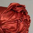 DECOLURE Satin Fitted Sheet Queen Size (1 PC) – Luxuriously Smooth & Softer Than Silk Bed Sheets w/ 15 Inch Deep Pocket Hypoallergenic Wrinkle Free, Secure Snug Fit, Elastic Corner Straps (Red)