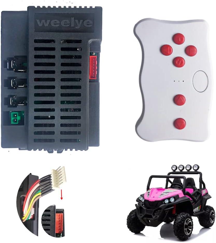 WEELYE RX30 24Volt Kids Ride on Electric Toy Car 2.4G Bluetooth Remote Control Receiver Controller Box Kit, RX74-1 24V Power Wheel Motherboard Transmitter Accessories Replacement Parts Conversion Kit