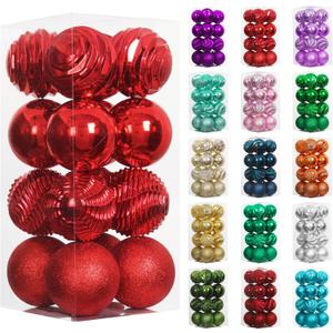 XmasExp 16ct Christmas Balls Ornaments - Shatterproof Large Hanging Ball Decorative Xmas Balls for Holiday Wedding Party Xmas Tree Decoration(3.15"/80mm, Red)