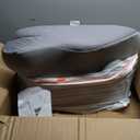 Generic Adult Ergonomic Memory Foam Bed Triangle Wedge Pillow Headboard for Sitting up Back Neck Pain Relief with Face Down Massage Prone Pillow Function for Reading, with Washable Cover (Grey)