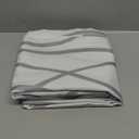 Biscaynebay Textured Fabric Shower Curtain 72 Inches by 72 Inches, Silver Grey Striped Printed Linen Modern Hotel Luxury Quality Cloth Bathroom Curtains Machine Washable