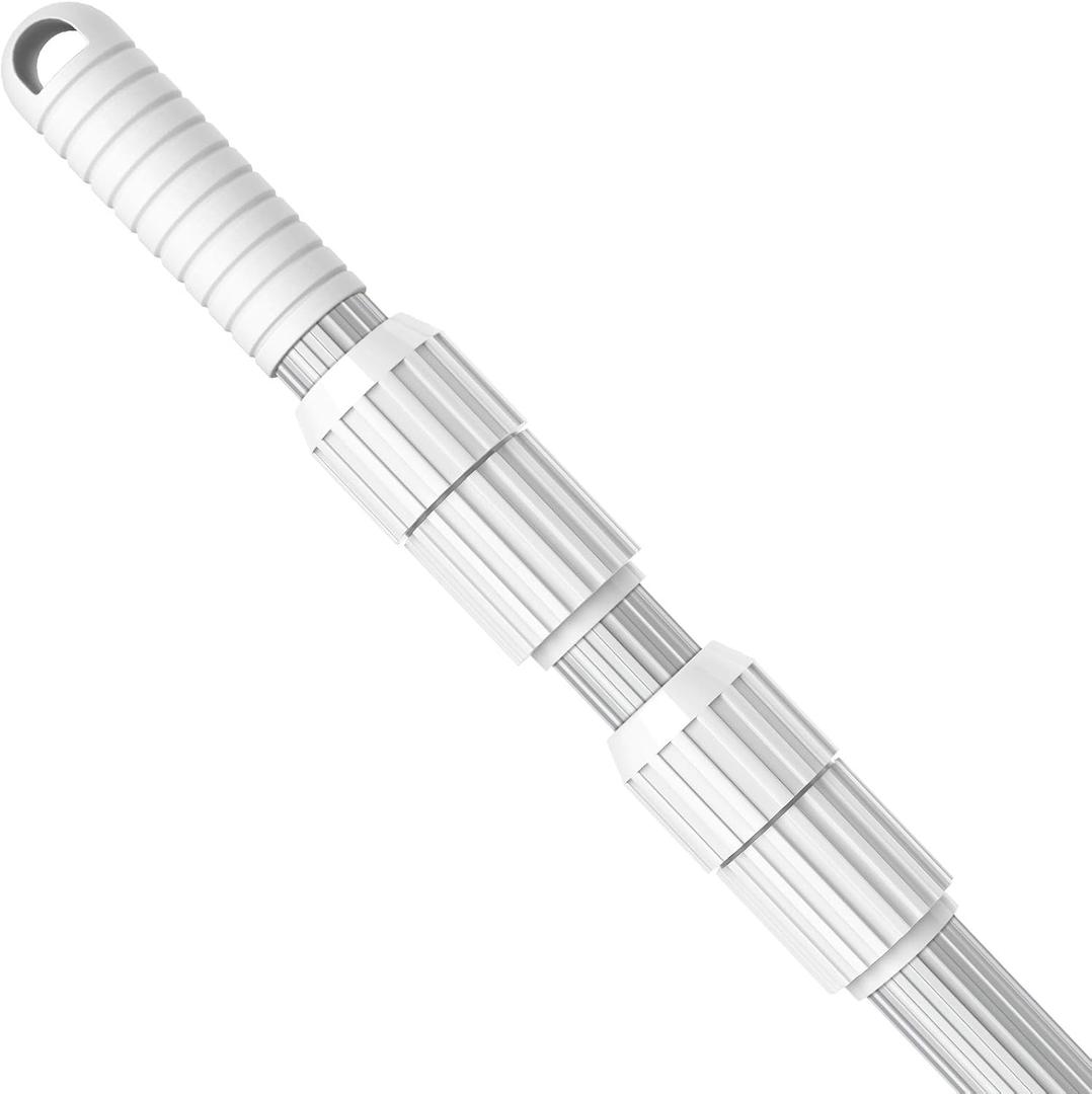 YEECHUN Professional Thicken 12 Foot Swimming Pool Pole Telescopic Aluminum Fits Pool Net Skimmer Rake Vacuum Head Brush Cleaning Equipment Heavy Duty,for Skimmer Nets, Vacuum Heads and Brushes (12 feet)