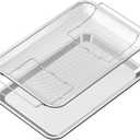 Air Fry Basket and Tray Set Compatible with Samsung Air Frying Oven, 20.4 x 13.4 IN Bacon Cooker Broiler Pan for 30" Oven, Stainless Steel Air Fry Crisper Basket and Rack, Part# NX-AA5000RS, 1 Set