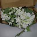 White Artificial Wisteria Hanging Flowers Fake Wisteria Flowers for Floor Vases Silk Flowers for Wedding Arch Ceremony Window Box Home Garden Backdrop Decoration (White)