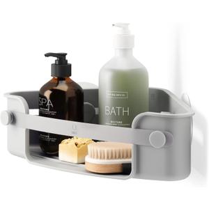 Umbra Flex Adhesive Shower Corner Shelf for Bathroom, Grey