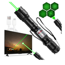 Rechargeable Green Laser Pointer High Power Green Beam Light Long Distance Range for TV/LED/LCD Screens Tactical Flashlights Presentation Office/Outdoors/Construction [005