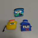 (3Pack) Case for Airpods Pro, BGAANM Cartoon Silicone Case Protective Cover with Cute Funny Skin Design, with Keychain (Juice+Icecream+Bottle)