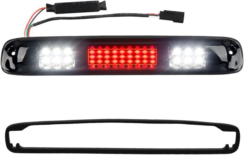 LED 3rd Third Brake Light Smoked Lens with Seal Gasket For 1999-2006 Chevy Silverado GMC Sierra 1500 2500 3500 Classic High Mount Stop Lamp Assembly
