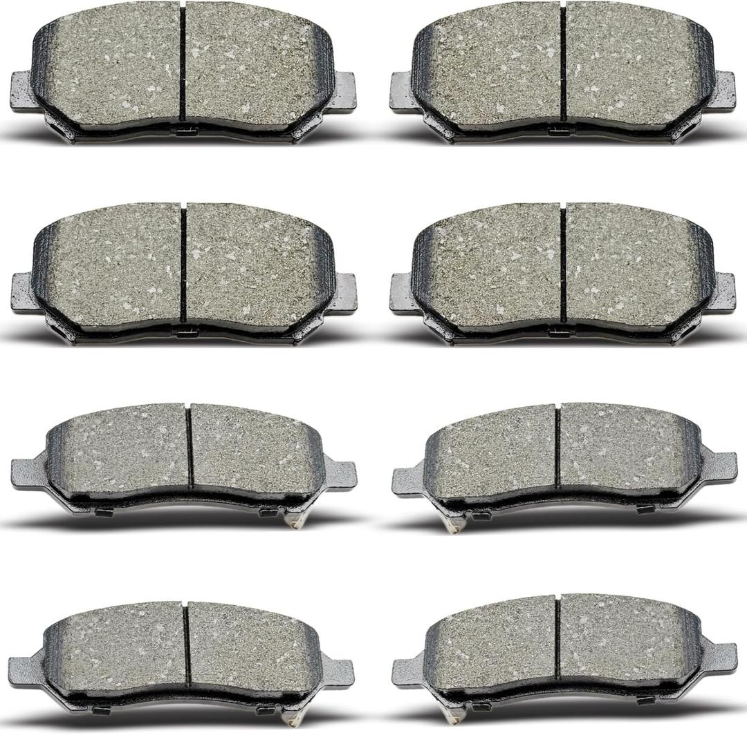 D1623 D1647 Front Rear Ceramic Brake Pads Set Fit For 2013-2016 Dodge Dart