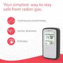 Airthings Corentium Home Radon Detector 223 Portable, Lightweight, Easy-to-Use, (3) AAA Battery Operated, USA Version, pCi/L