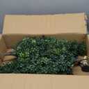 2.6FT Artificial Boxwood Bush Topiary Trees with Spike Eazy to Push in The Ground Faux Shrubs for Outdoor/Indoor Decor 2 Pack