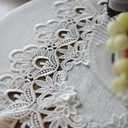 ARTABLE Lace Small Table Cloth Fall Christmas Macrame Tablecloth Table Topper for Thanksgiving Outdoor Farmhouse Rustic Kitchen Party Birthday Picnic (Ivory, 43" x 43" (Square))