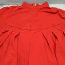 Ekaliy Casual Two Piece Sets For Women Mock Neck Short Sleeve Crop Tops and Palazzo Pants Set Summer Outfits (Red, L)