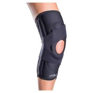 DonJoy Drytex Lateral J Buttress Universal Designed Patella Knee Support Brace with Aluminum Hinge for Left Leg (Large, Black)