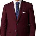 Alton Lane Mercantile Jacket Tailored Fit - Premium Quality Suit Jacket for Men, Stylish and Elegant Men’s Suit Jackets, Burgundy, 44L