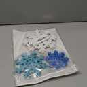 12 Pcs Christmas Snowflake Decorations - 3D Snowflake Table Centerpieces, White Wooden Snowflakes for Winter Wonderland & Holiday Table Decor (White, Blue, Dark Blue)