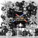 Galaxy Party Decorations Themed Backdrop with Balloons Arch Kit for Boys Kids Birthday Party Universe Wars Background Galaxy Themed Cake Table Decorations