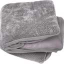 Furhaven Replacement Dog Bed Cover Minky Plush & Suede Pillow Top Mattress, Machine Washable - Titanium Gray, Jumbo (X-Large)